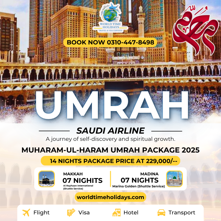 14 NIGHTS 15 DAYS UMRAH PACKAGE 2025